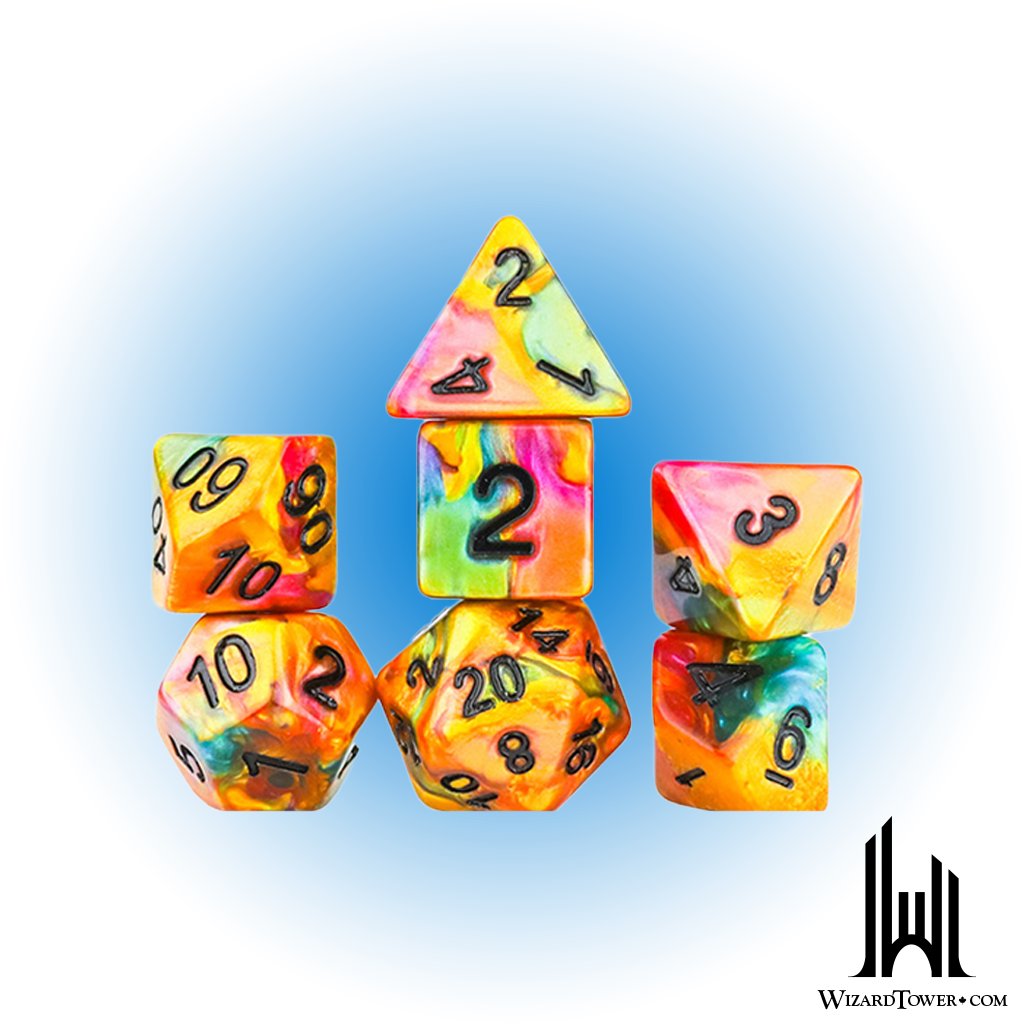 Dice Set - Celestial Rainbow Gold 7ct